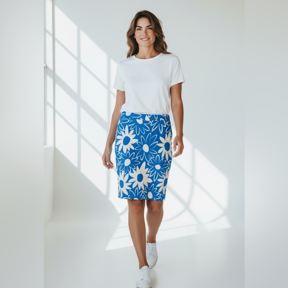 Vintage Women’s Club Retro Pencil Skirt, Lined, Back Zipper